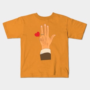 Lula's left hand and a heart Kids T-Shirt